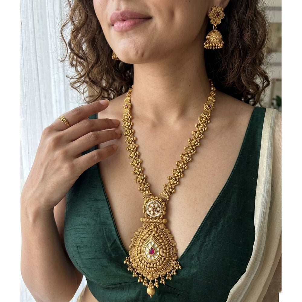 Jewel Addiction Designer Pota Stone And Beads Necklace Set