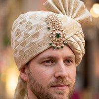  Jewel Addiction Polki Kundan Stone Brooch For Men Kalangi (Safa \ Padgdi)