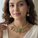 Jewel Addiction Glamorous Pota Stone And Pearl Necklace Set 