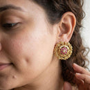 Jewel Addiction Royal Pota Stone Pearl Stud Earrings
