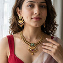 Jewel Addiction Designer Pota Stone And Beads Necklace Set