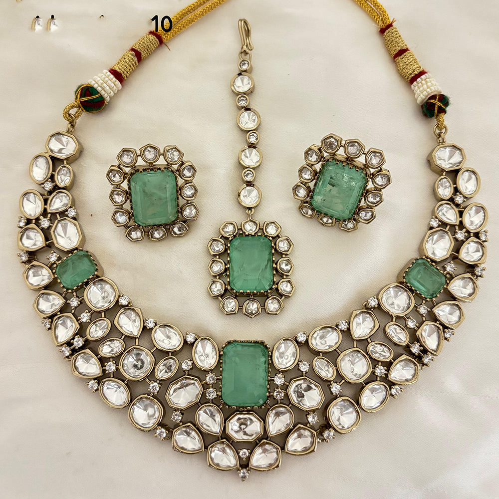 Jewel Addiction Royal Polki Kundan Stone Necklace Set