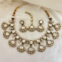 Jewel Addiction Royal Polki Kundan Stone Necklace Set