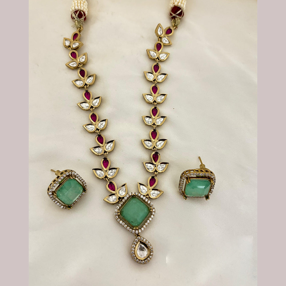 Jewel Addiction Royal Polki Kundan Stone Necklace Set