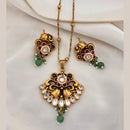 Jewel Addiction Pota Stone And Pearl Designer Pendant Set