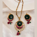 Jewel Addiction Pota Stone And Pearl Designer Pendant Set