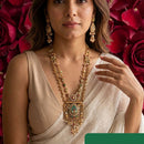 Jewel Addiction Ethnic Pota Stone Long Necklace Set
