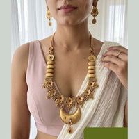 Jewel Addiction Ethnic Pota Stone Long Necklace Set