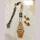 Jewel Addiction Pota Stone And Pearl Designer Black Beads Mangalsutra