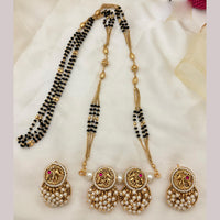 Jewel Addiction Pota Stone And Pearl Designer Elephant Motif Mangalsutra