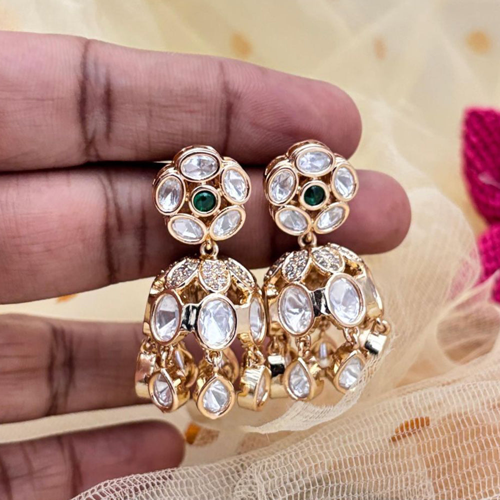 Jewel Addiction Ethnic Polki Kundan Stone Designer Jhumki Earrings