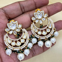 Jewel Addiction Designer Polki kundan Stone And Beads Dangler Earrings