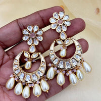 Jewel Addiction Designer Polki kundan Stone And Beads Dangler Earrings