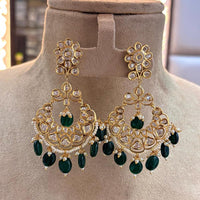 Jewel Addiction Designer Polki kundan Stone And Beads Dangler Earrings