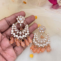 Jewel Addiction Designer Polki kundan Stone And Beads Dangler Earrings