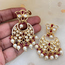 Jewel Addiction Designer Polki kundan Stone And Beads Dangler Earrings