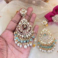 Jewel Addiction Designer Polki kundan Stone And Beads Dangler Earrings