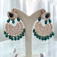Jewel Addiction Designer Polki kundan Stone And Beads Dangler Earrings