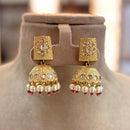 Jewel Addiction Ethnic Polki Kundan Stone And Pearl Meenakari Jhumki Earrings
