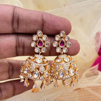 Jewel Addiction Ethnic Polki Kundan Stone Designer Jhumki Earrings