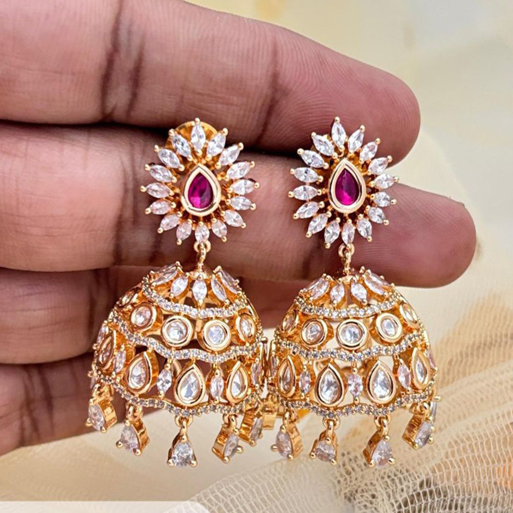 Jewel Addiction Ethnic Polki Kundan Stone Designer Jhumki Earrings