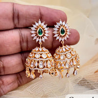 Jewel Addiction Ethnic Polki Kundan Stone Designer Jhumki Earrings
