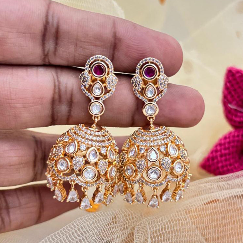 Jewel Addiction Ethnic Polki Kundan Stone Designer Jhumki Earrings