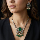 Jewel Addiction Classic Polki Kundan Stone Necklace Set