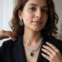 Jewel Addiction Classic American Diamond Necklace Set