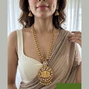 Jewel Addiction Premium Pota Stone And Pearl Long Necklace Set