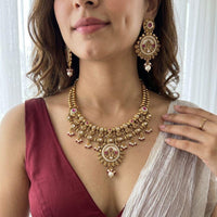 Jewel Addiction Traditional Pota Stone And Beads Necklace Set