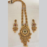 Jewel Addiction Traditional Pota Stone And Beads Meenakari Necklace Set