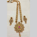 Jewel Addiction Traditional Pota Stone And Beads Meenakari Necklace Set