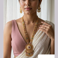 Jewel Addiction Traditional Pota Stone And Beads Long Necklace Set