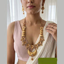 Jewel Addiction Traditional Pota Stone And Beads Long Necklace Set