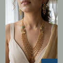 Jewel Addiction Traditional Pota Stone And Beads Long Necklace Set