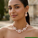 Jewel Addiction Classic  Kundan Stone And Meenakari Necklace Set