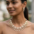 Jewel Addiction Real Polki Kundan Stone Necklace Set