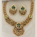 Jewel Addiction Premium Pota Stone And Pearl Necklace Set