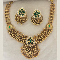 Jewel Addiction Premium Pota Stone And Pearl Necklace Set