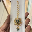 Jewel Addiction Graceful Pota Stone And Pearl Maangtikka 