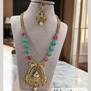 Jewel Addiction Traditional Pota Stone And Beads Long Necklace Set