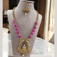 Jewel Addiction Traditional Pota Stone And Beads Long Necklace Set