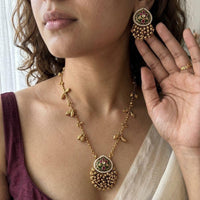 Jewel Addiction Stunning Pota Stone And Pearl Designer Jewellery Set