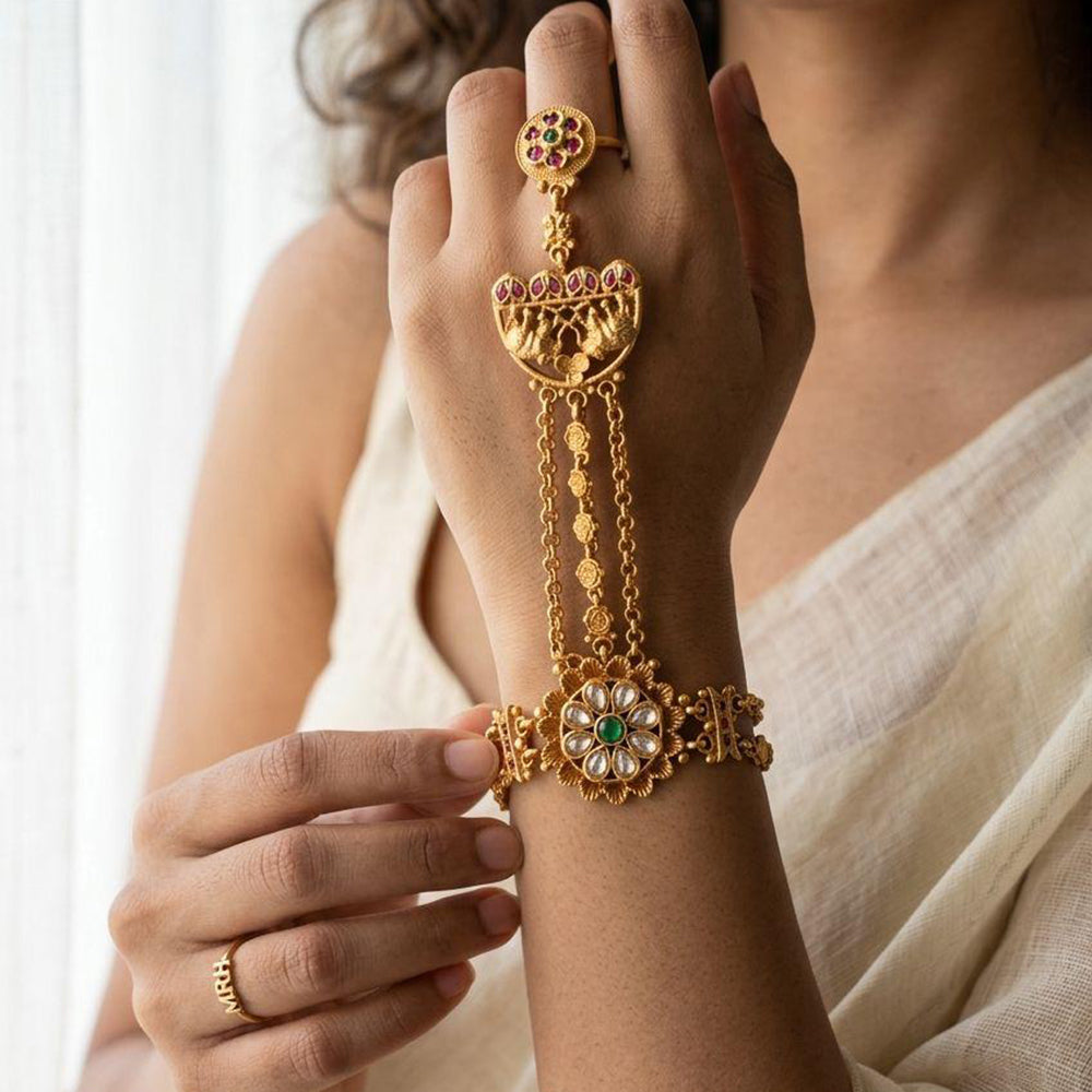 Jewel Addiction Premium Pota Stone And Pearl Hath Panja 