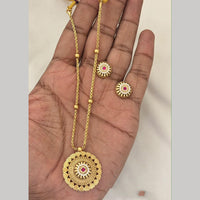 Jewel Addiction Traditional Pota Stone And Pearl Necklace Set