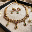 Jewel Addiction Traditional Pota Stone And Pearl Necklace Set