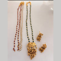 Jewel Addiction Designer Elephant And Pearl Necklace Set for Women