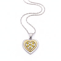 Urthn Heart Shape Austrian Stone Chain Pendant (Pack Of 6)