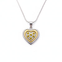 Urthn Heart Shape Austrian Stone Chain Pendant (Pack Of 6)